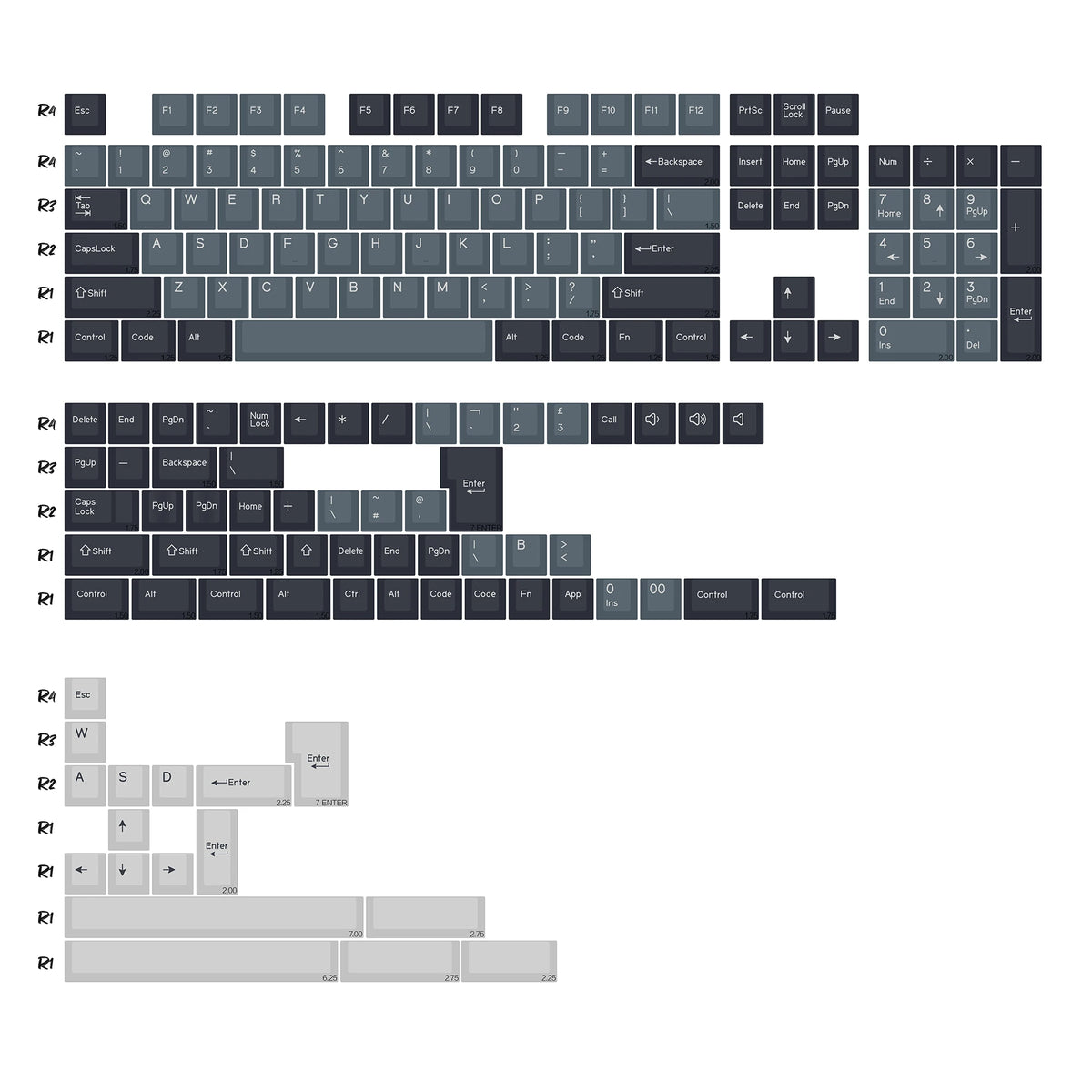 KBDiy 174 Keys Retro GMK GMK Hammerhead Dark PBT Keycap Double Shot Cherry Profile Key Caps For MX Switches Mechanical Keyboard