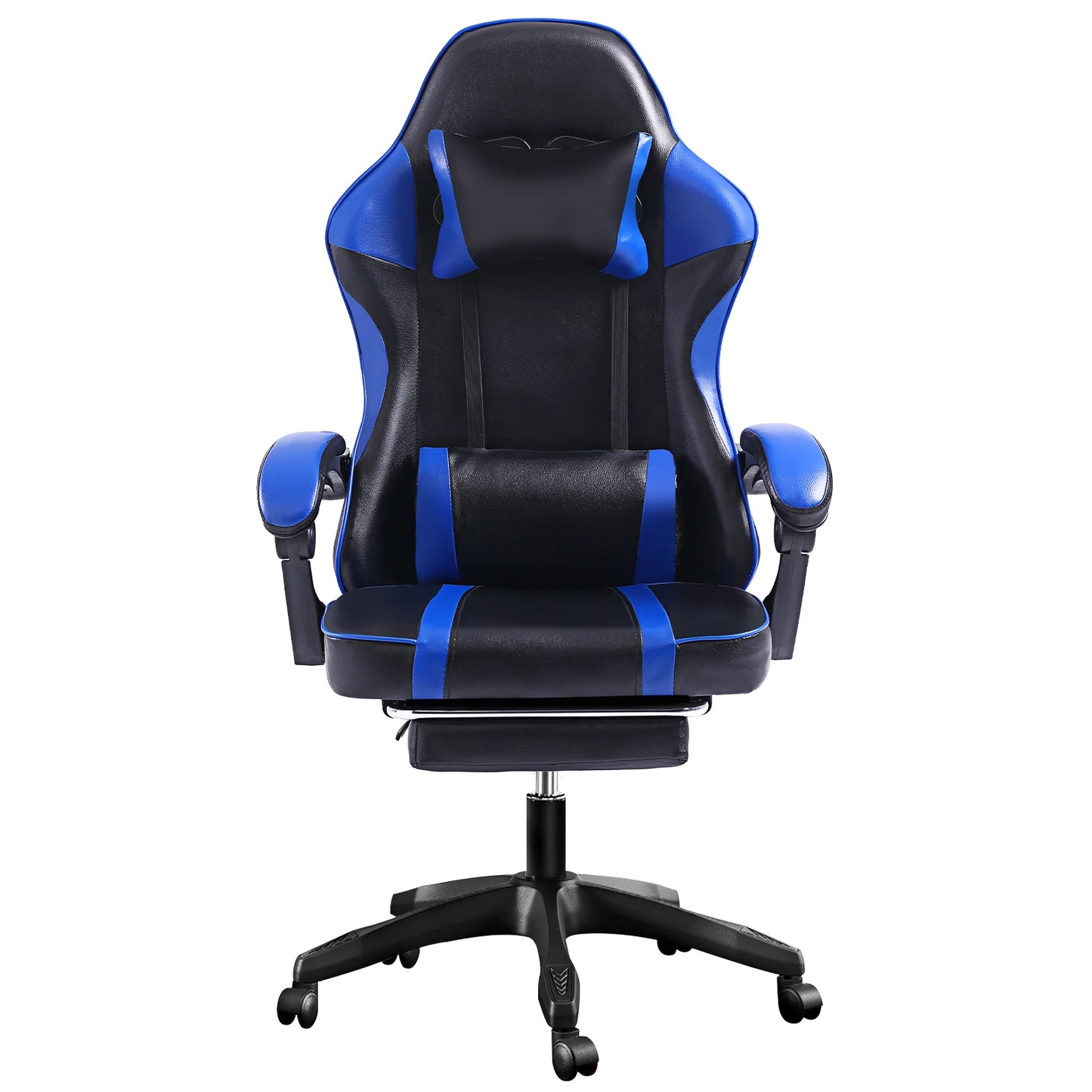 Ergonomic Gaming Chair with Footrest, High-Back Video Game Chair Computer Chair, Office Chair with Headrest and Lumbar, PU Leather