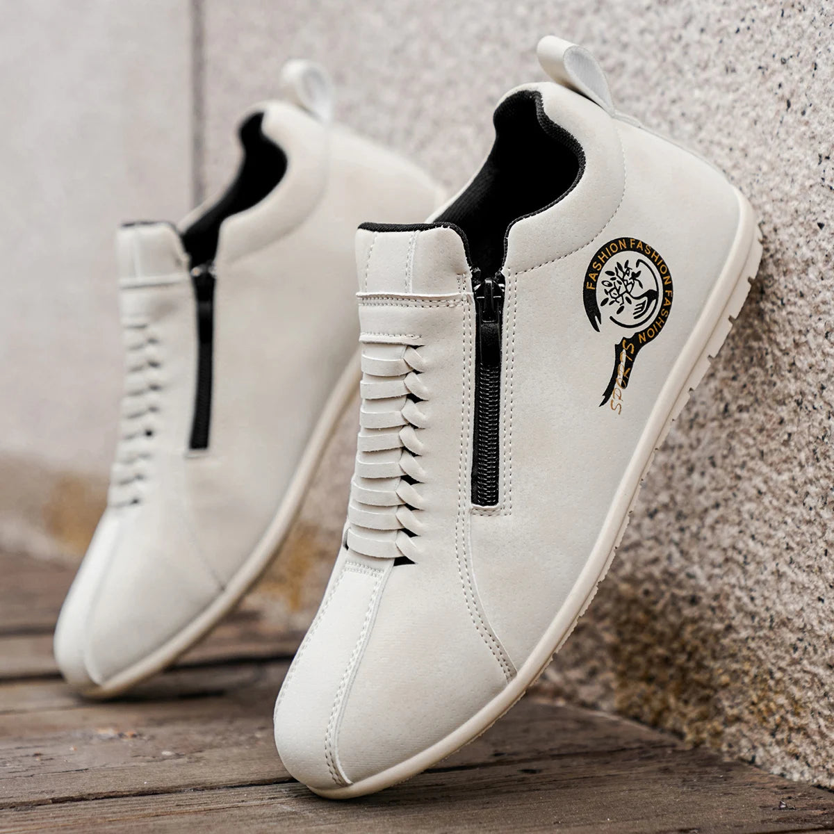 Men's Lightweight Casual Shoes, Outdoor Entertainment Skateboarding Daily Walking Driving Shoes, Comfortable Breathable Slip-On
