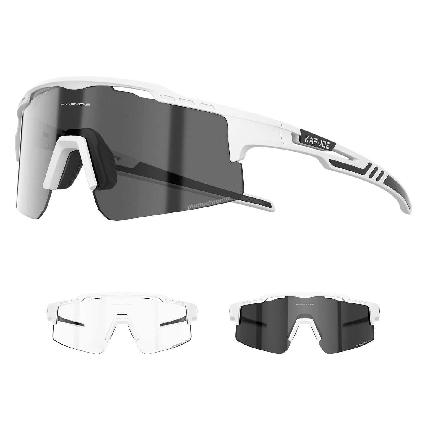 Kapvoe Outdoor Photochromic Bicycle Sports Glasses Men Women Road Cycling Sunglasses UV400 MTB Cycling Eyewea Driving Goggles