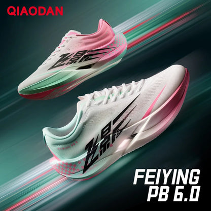 QIAODAN Feiying PB6.0 Marathon- en hardloopschoenen voor heren met koolstofplaat over de volledige zool, lichtgewicht sportschoenen QDB023261299