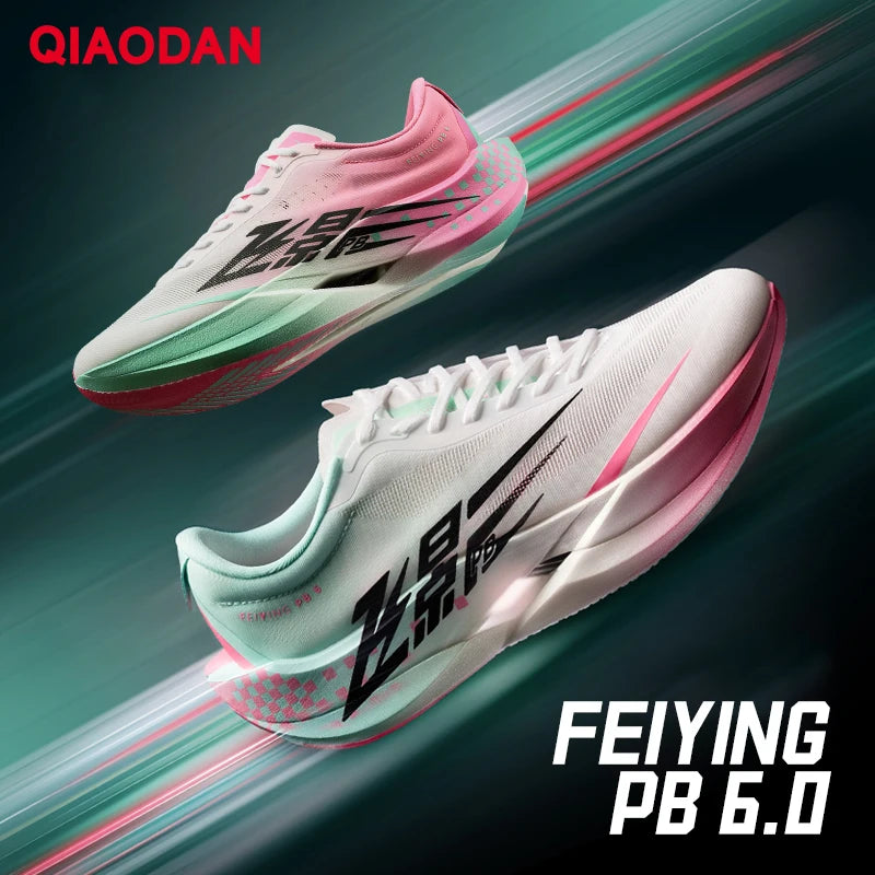 QIAODAN Feiying PB6.0 Herenhardloopschoenen Professionele marathon-hardloopschoenen met volledig opgehangen koolstofplaat QDB023261299