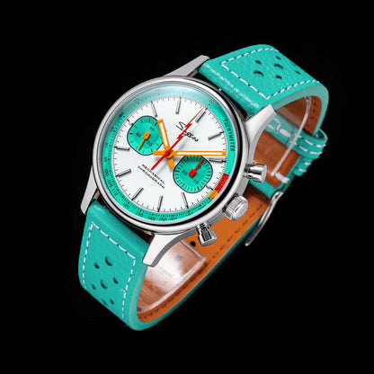 Sugess Chronograph Watch for Man ST19 Swanneck Movement Mechanical Wristwatches Sapphire Crystal Pilot Military Racing Clock New
