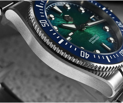 San Martin 40mm Men's Luxury Diver Watch Miyota 9015 Enamel Sunburst Dial Automatic Mechanical Wristwatch Waterproof 200m SN0148
