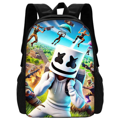 Hot Game Shooting Fortnite Child School Backpack with Shoulder Bag and Pencil Bags, School Bags for Boys and Girls, Best Gift