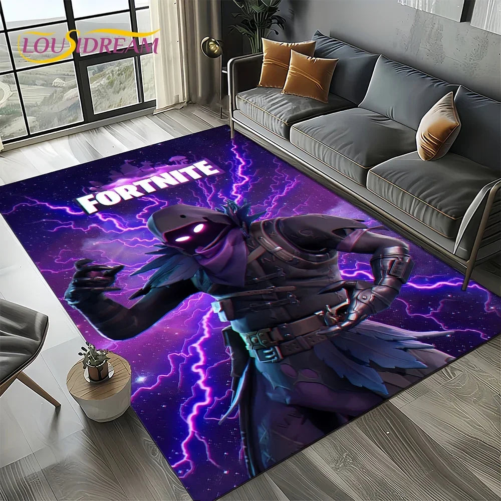 2025 Games 3D F-Fortnite Cartoon Carpet Rug for Living Room Bedroom Home Sofa Decoration,Kids play Area Rug Non-slip Floor Mat