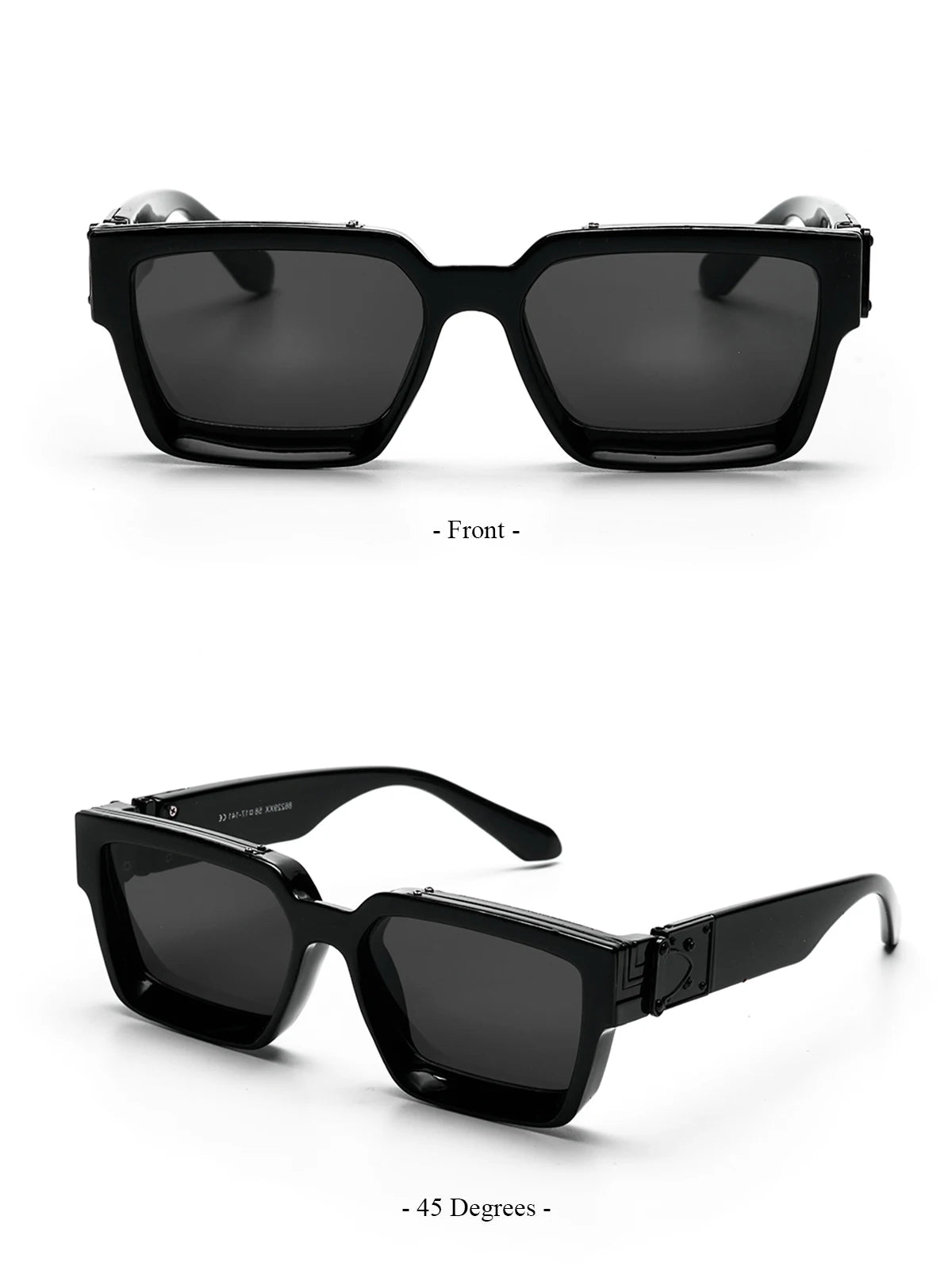 Ruiao Retro Black Millionaire Shades Luxury Sunglasses 2026 For Men Designer Famous Brand Square Sun Glasses Man Women Sunglass