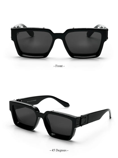 Ruiao Retro Black Millionaire Shades Luxury Sunglasses 2026 For Men Designer Famous Brand Square Sun Glasses Man Women Sunglass