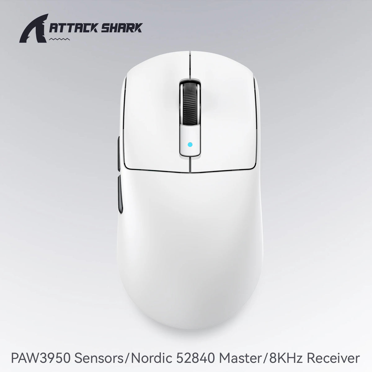 ATTACK SHARK R6 PAW3950MAX Wireless Gaming Mouse, 39g Ultralight, 8KHz Polling Rate, 42,000 DPI, Tri-Mode Bluetooth & 2.4G Gaming Mouse