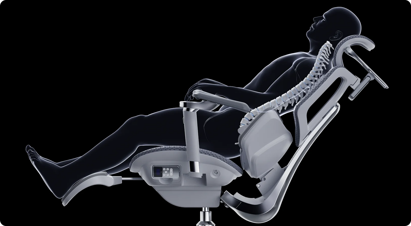 Smart Ergonomic Office Chair Fully Automated Lumbar Tracking 4D Headrest 720° Adjustable Armrests Mesh Swivel Chair Stylish