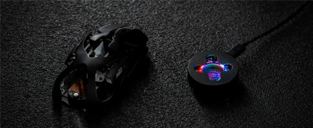 Angry Miao Infinity Gaming Wireless Mouse Metal Ultralight PAW3950 30K DPI Tri-Mode 8K Gaming Mouse with Hot-Swappable Switches