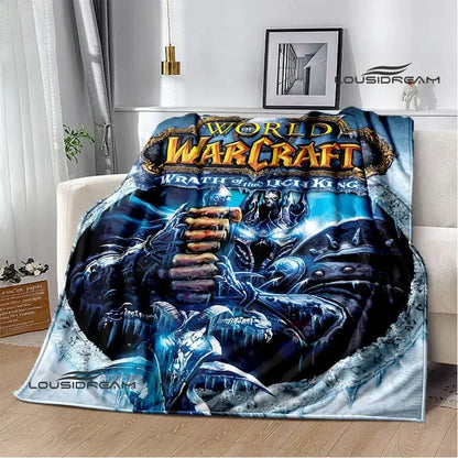 Game World of Warcraft Printed Blanket Kids Warm Flannel Soft and Comfortable Blankets Home travel blanket birthday gift