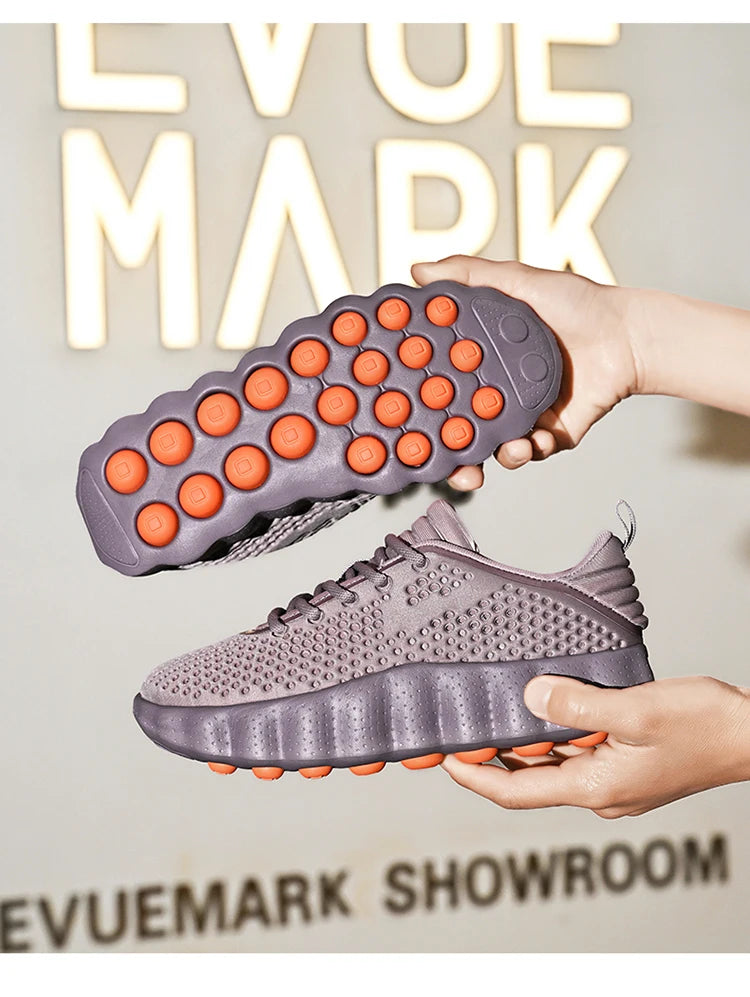 Comfortabele casual herensneakers met voetmassagetechnologie Ademende, lichtgewicht sportschoenen voor dames