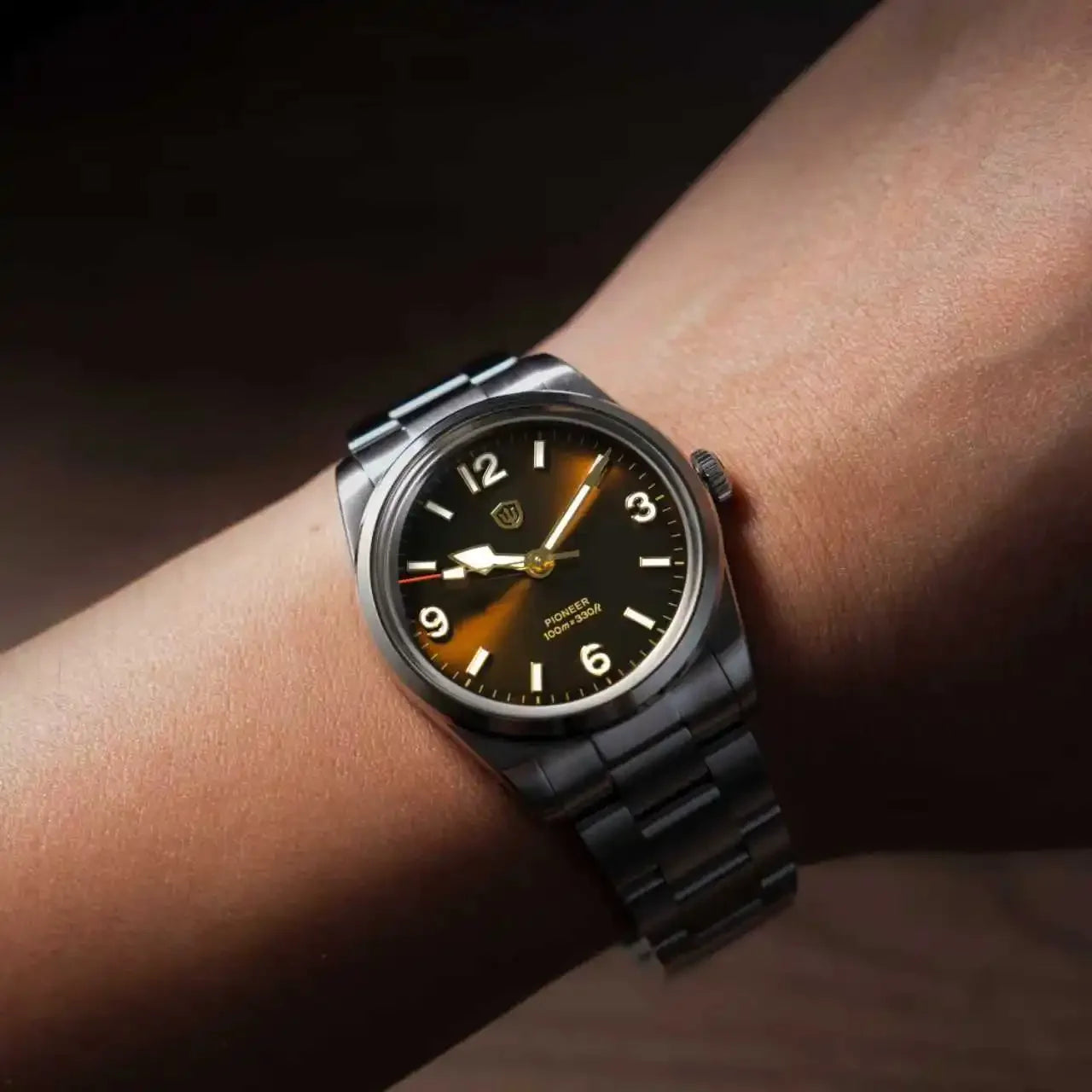 Watchdives WD1960S V2 36Mm Vintage Cream Man Watches VH31 Sweep Seconds Quartz Watch Bubble K1 Sapphire Luminous Stainless Steel