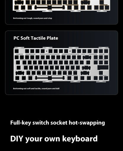 Teclado mecánico AULA F87 Pro V2 inalámbrico de 3 modos, batería de larga duración de 12000mAh, hot-swap, RGB Customi, teclado e-sports para gaming en PC