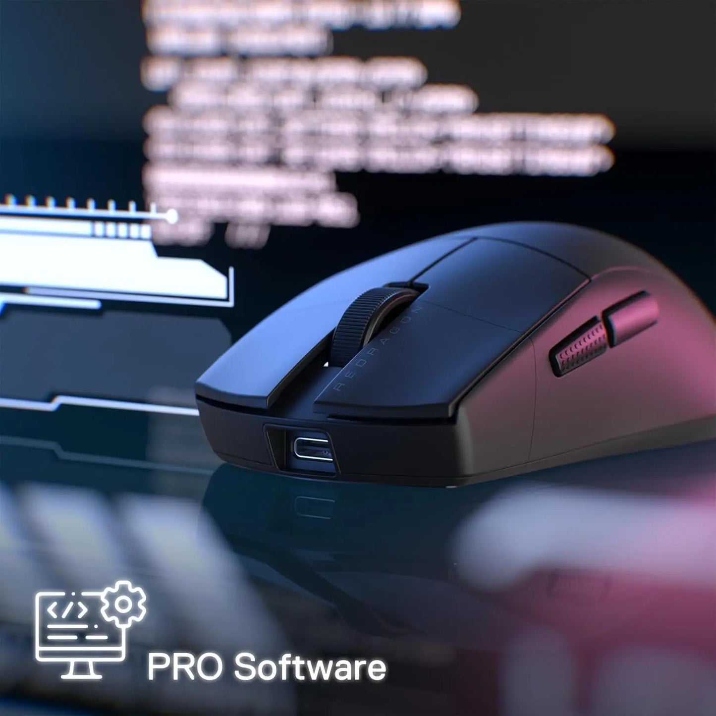 Redragon M916 STD 3-Mode Wireless Gaming Mouse, 49G Ultra-Light Gaming Mouse, 24K DPI Wireless Gaming Mouse, Ergonomic RGB Gaming Mouse for PC & Laptop