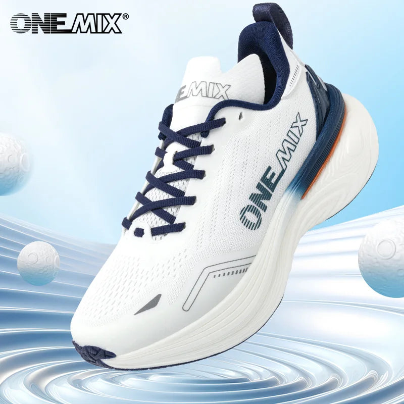 ONEMIX Nieuwe jogging- en hardloopschoenen voor dames en heren, lichte sneakers, wegschoenen, slijtvaste modieuze sportschoenen, fitnessschoenen