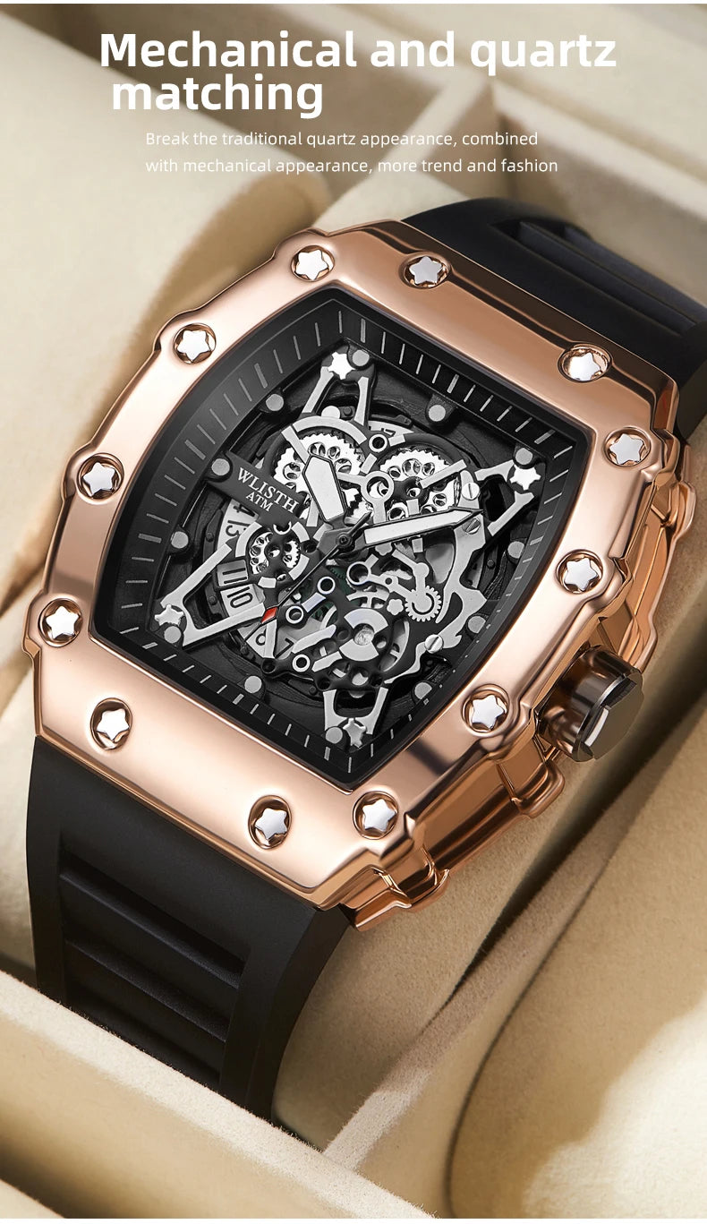 Foreign Trade Watch Large Dial For Men Quartz Waterproof Sport Square Luminous Watch For Men