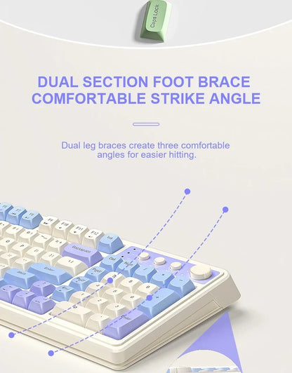 AULA S99 Keyboard 3-Mode Wireless Bluetooth Wired RGB Ergonomic 99Key Typing Mute Gaming Keyboard Custom PC Accessories Gifts