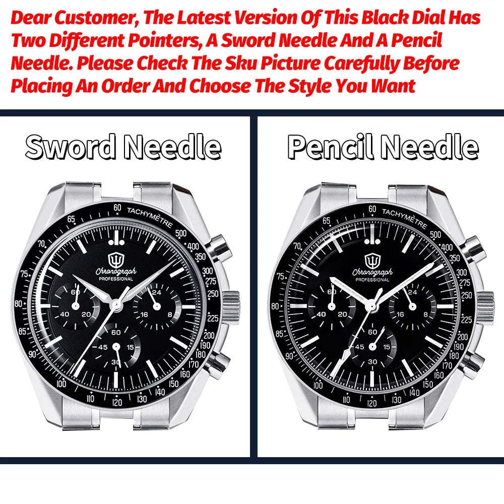 Watchdives New Wd1863 Quartz Men's Watch VK63 Chronograph Bubble Sapphire Waterproof 39Mm Steel Top Brand Luxury Business Watch