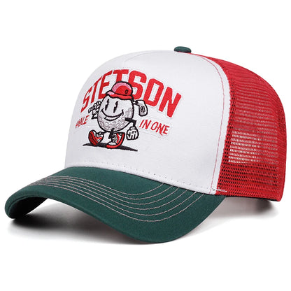 2025 Creative New Mesh Hat STETSON Snowman Truck Hat Outdoor Cycling Sunshade Skateboard Hat Daily Commuting Baseball Hat Unisex