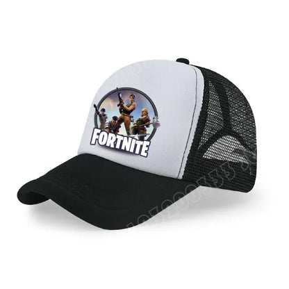 Fortnite Baseball Cap Cartoon Game Printed Hat Kids Summer Breathable Mesh Hat Adjustable Peaked Cap Children’s Birthday Gift