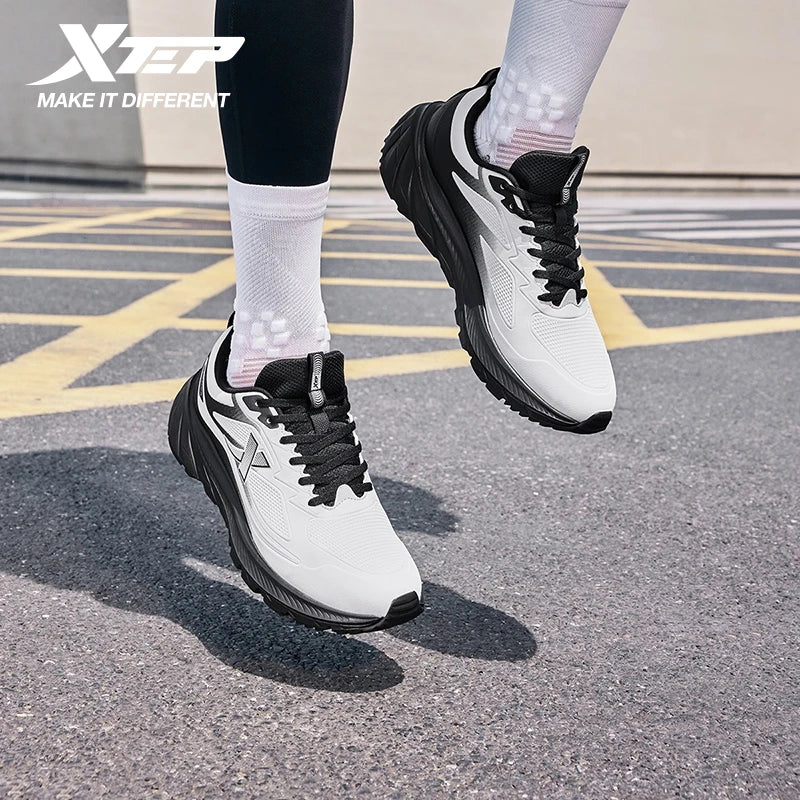 Xtep Men's Running Shoes Lightweight Breathable Shock Absorption Wear-Resistant Durable Cushioned Sneakers 875419110002