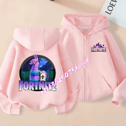 New Fortnites Child Zip-up Hoodie Cartoon Anime Hoodies Casual Breathable Kids Boys Coat Jackets 2026 Spring Children Clothing