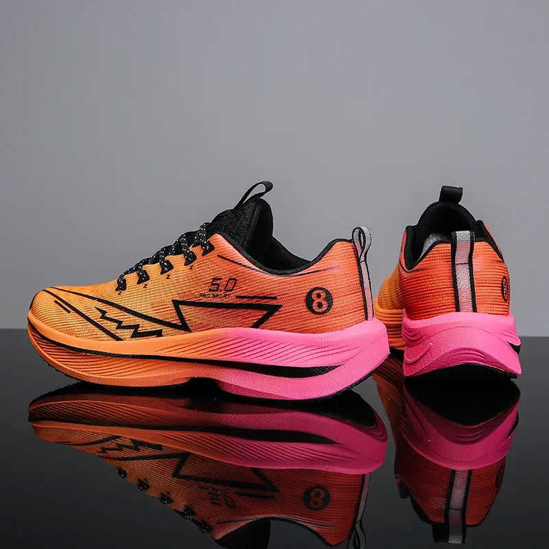 Men's Sports Running Shoes, Casual Marathon, Lightweight, Comfortable Women's Athletic Non-Slip Walking Sneakers, Outdoor Couple Shoes