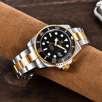 New PAGANI DESIGN Diving Automatic MechanicalWatch Luxury Sports WaterproofWatch Stainless Steel Sapphire Luminous Watch for Men