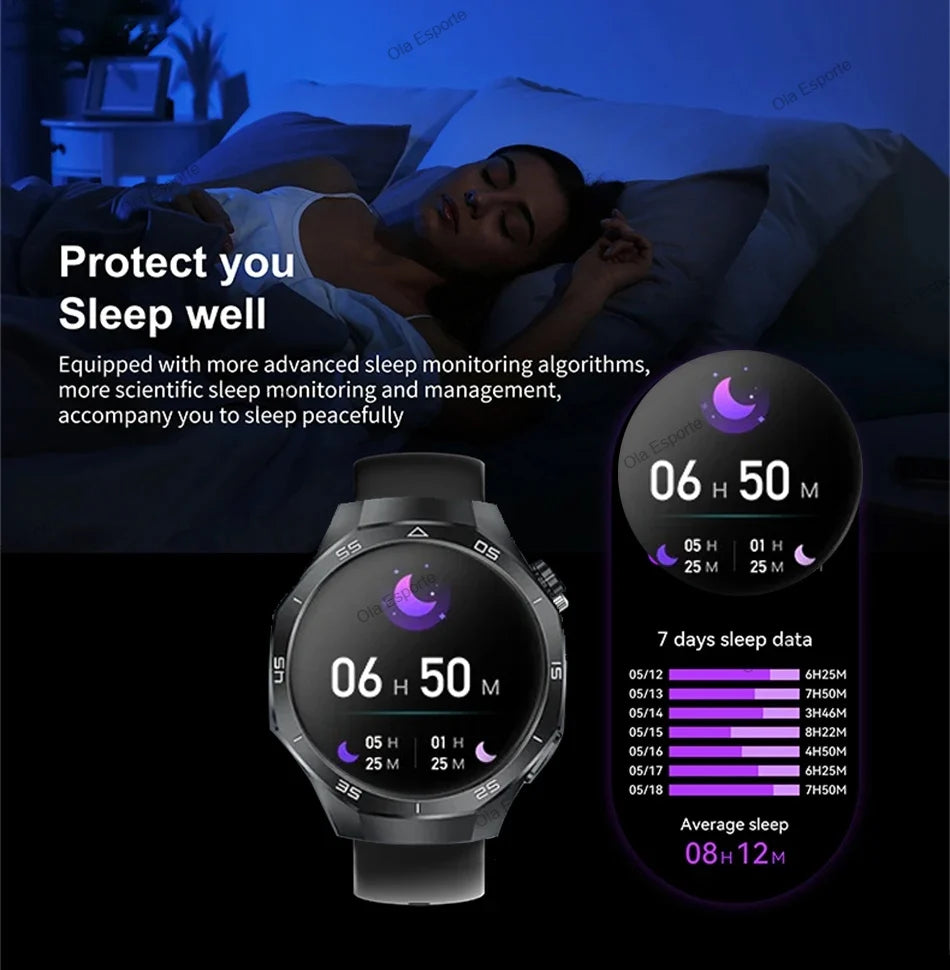 2025 GPS Smartwatch for Men  HD AMOLED Display, Bluetooth Calling, Heart Rate Monitor, GPS Motion Tracking & Waterproof Design