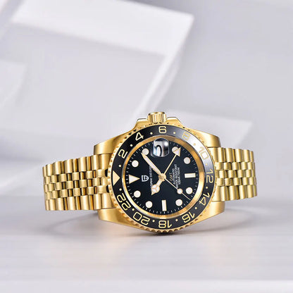 New PAGANI DESIGN Top Brand GMT Mens Wristwatch Sapphire Glass Automatic Men's Watch 100M Waterproof 40mm Men Mechanical Watches