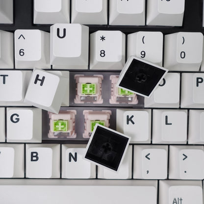 KBDiy GMK BOW Keycaps Cherry Profile Retro White And Black Double Shot PBT Keycap 7u for Mechanical Gaming Keyboard Key Caps Set