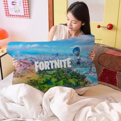 Cartoon Game F-FortniteS Made of Quick-drying polyester non-slip High-grade Pillow Towel Non-Slip Pillowcase Secured.