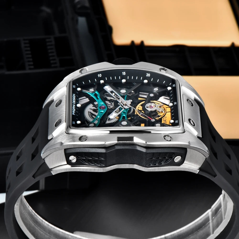 PAGANI DESIGN 2026 42MM New Alien Hollow Back Transparent Movement Luxury Men Watch Sapphire Glass Automatic Men Watches For Men