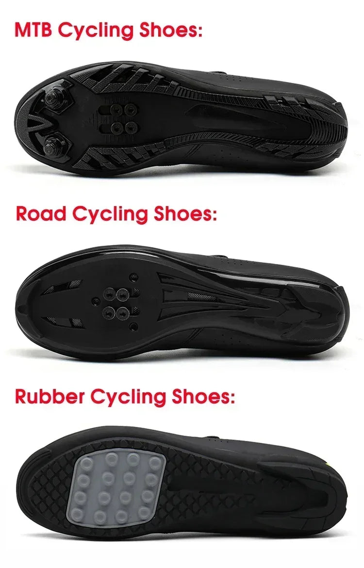 Professional New Sneakers Men Ultralight Double Buckle Cycling Shoes MTB Luminous Road Bike Shoes