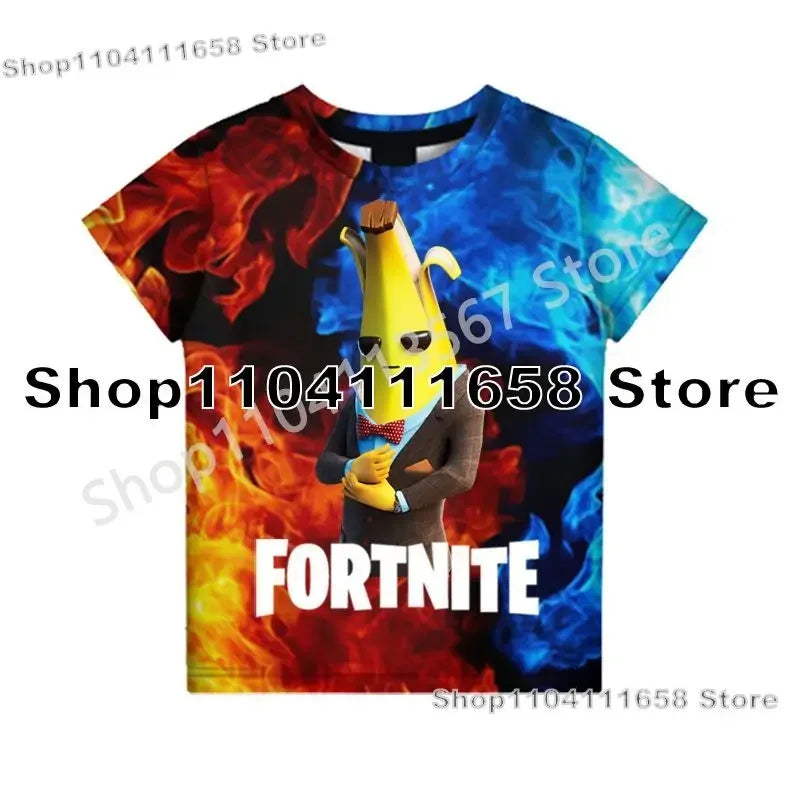 Birthday Gifts 3D Print Banana Peely Team Leader Bear F-Fortnite T Shirt T-shirt Men's Tee Battle Royale Game Summer Tops