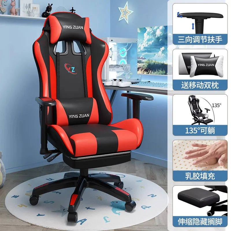 Gaming-Stuhl Computerstuhl Bequemer verstellbarer Sitz Game LIVE Studentenwohnheim Zuhause Ergonomie für langes Sitzen