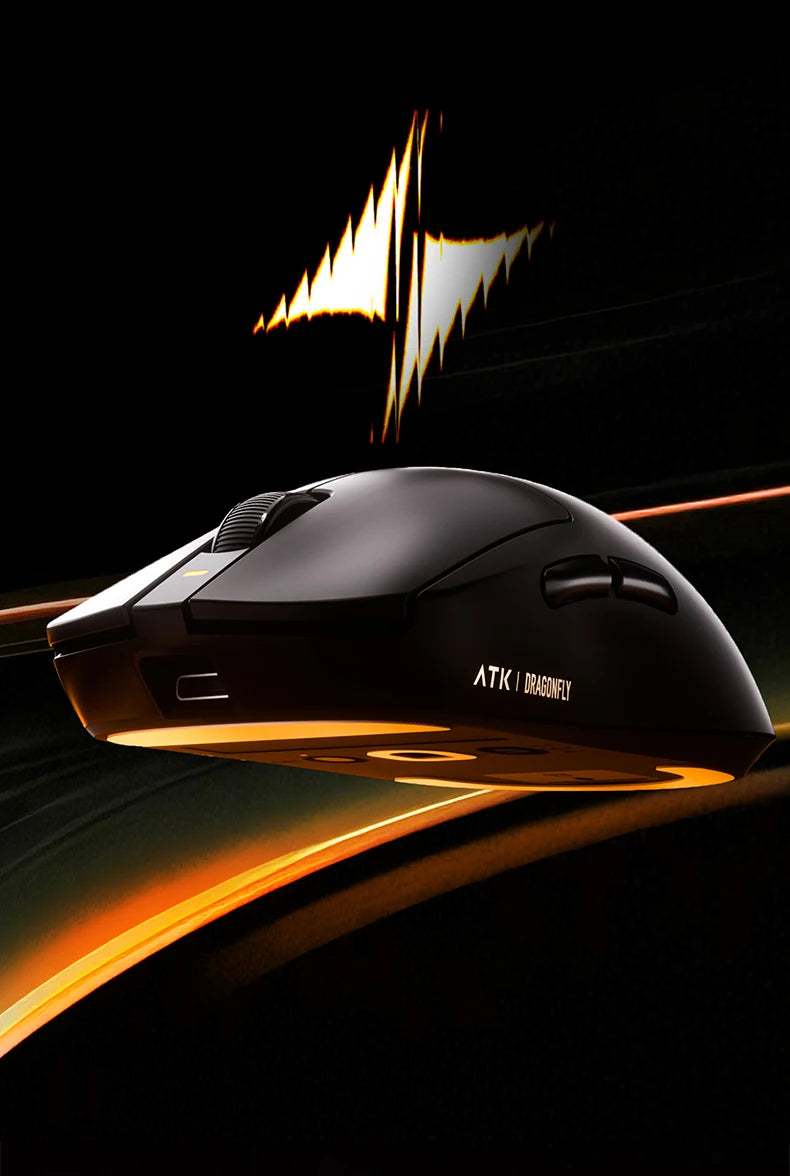 ATK Dragonfly A9 Ultra Wireless Gaming Mouse PAW3950, Tri-Mode 8K Gaming Mouse, Ultra-Lightweight Ergonomic Wireless Gaming Mouse for FPS & Esports