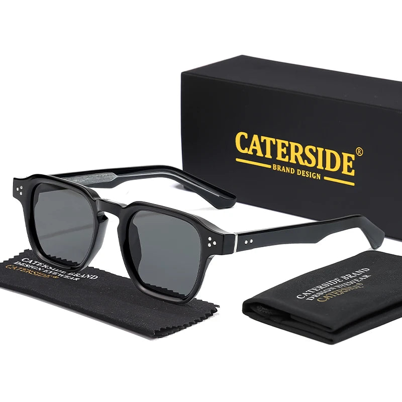 CATERSIDE Classic Square Sunglasses Men Core Insert Temple Luxury Brand Sun Glasses Women Travel Beach Party Festival Gifts