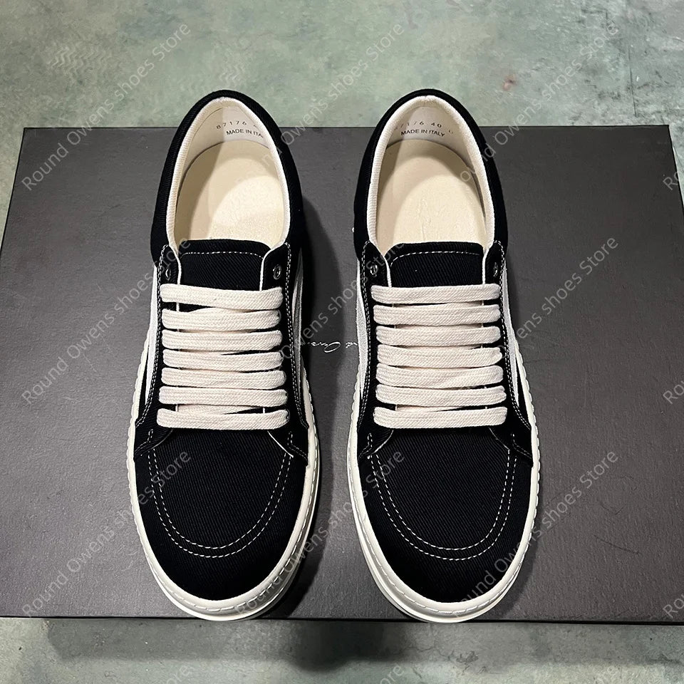 Casual shoes men low top quality denim lace-up thick sole luxury designer hip-hop dunk sport trainers women summer flat sneakers