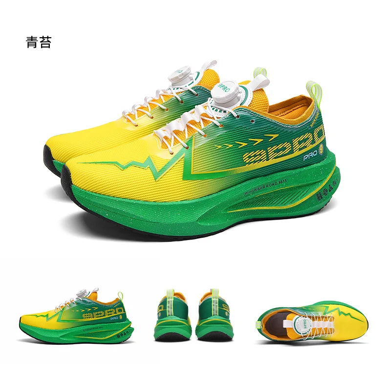 Laufschuhe für Herren mit Carbonplatte, Spezial-Sportschuhe, atmungsaktiv, leicht, bequeme rutschfeste Marathon-Sneaker für Damen