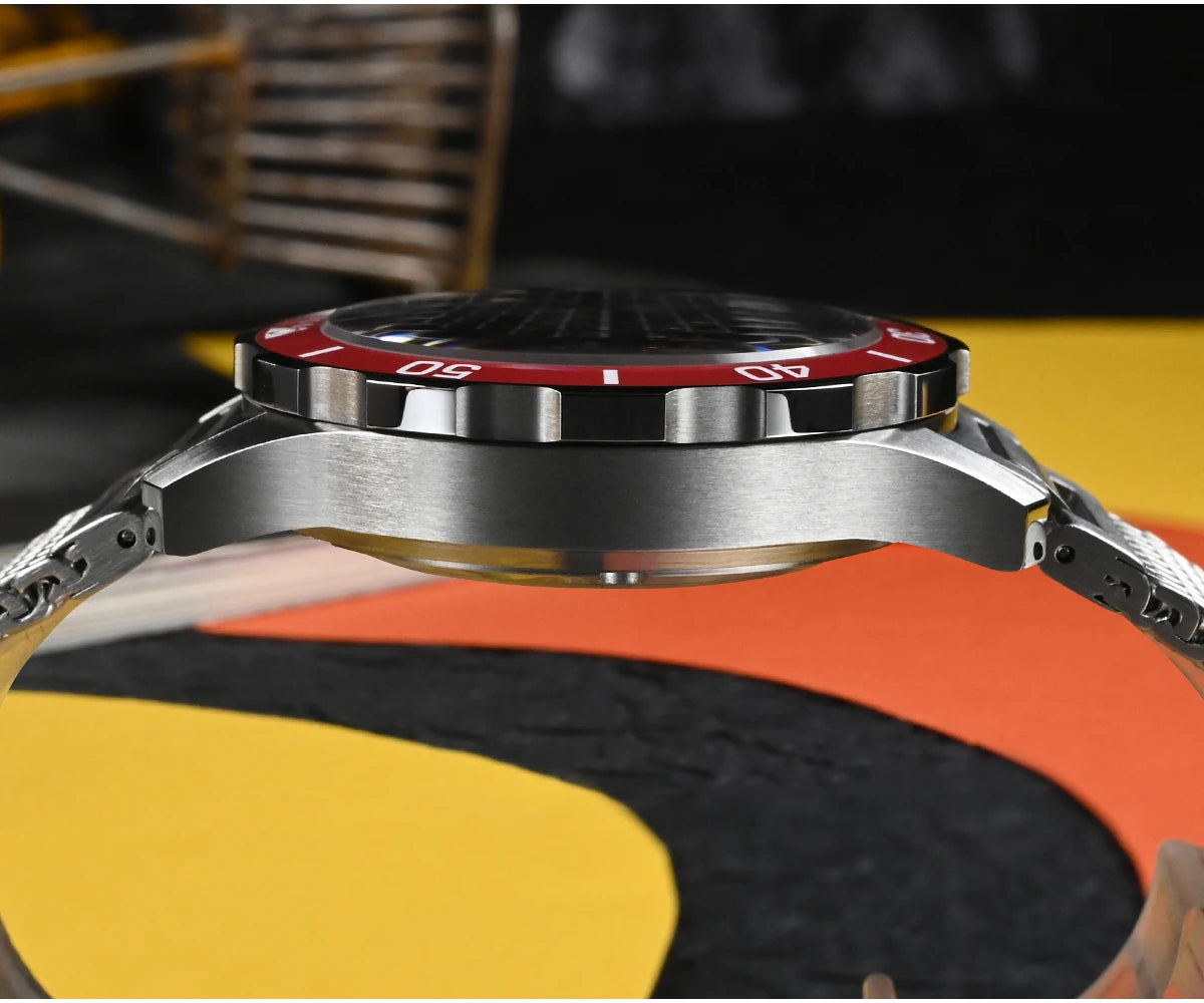 San Martin Original Design Diver 39.5mm V2 Men Watch NH35 Automatic Mechanical Watch Milanese Bracelet Waterproof 200m Luminous