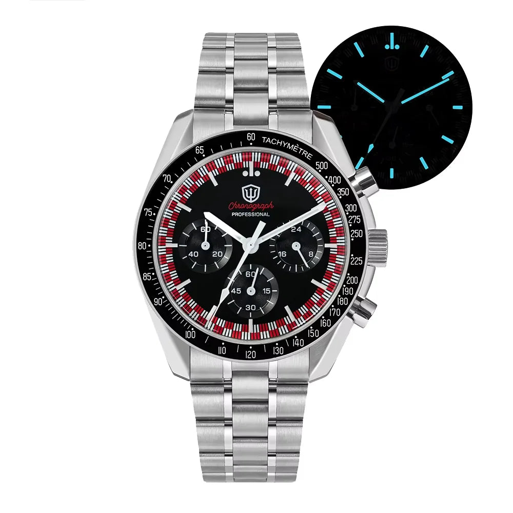 Watchdives New Wd1863 Quartz Men's Watch VK63 Chronograph Bubble Sapphire Waterproof 39Mm Steel Top Brand Luxury Business Watch