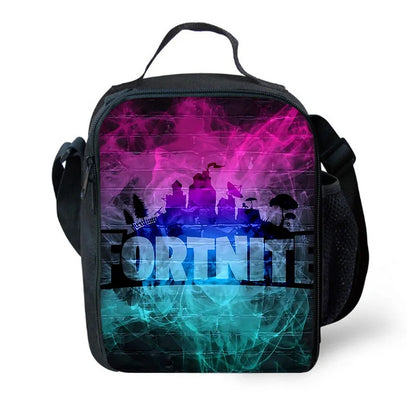 Popular Game FortniteS Child Insulated Large Capacity Bag for Boy and Girl Student Outdoor Resuable Thermal Cooler Lunch Box