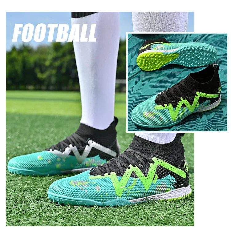 Vyriški futbolo bateliai, profesionalūs sportiniai bateliai, vyriški ilganagiai FG lauko sportiniai bateliai su spygliais, treniruočių bateliai, neslystantys bateliai