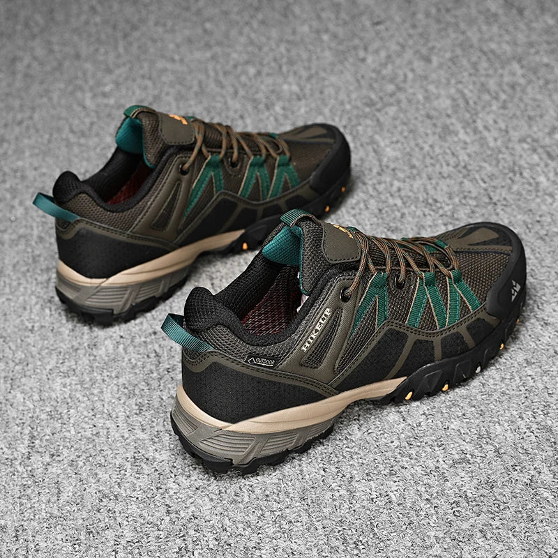 HIKEUP Sneakers traspiranti, ammortizzate e antiscivolo - Scarpe da trekking da uomo - Scarpe da corsa e trekking - Scarpe da montagna per attività all'aperto da uomo