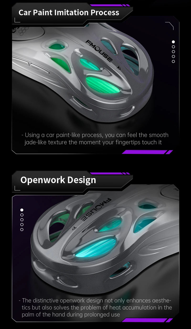 Kabellose 2.4G Tri-Mode RGB Gaming-Maus mit leichtem Hohl-Design, Chroma-Beleuchtung, kabelgebunden, Bluetooth, E-Sports-Maus-Controller
