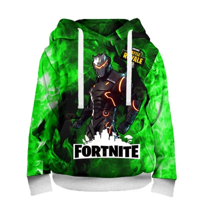 Fortnite Kids Sweatshirt Victory Royale 3D Printed Hoodies for Men, Women, and Children, Game Hooded Streetwear Pullover, Perfect Birthday Gift