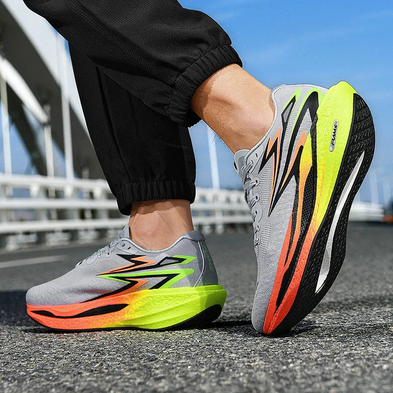 Men's Sports Running Shoes, Casual Marathon, Lightweight, Comfortable Women's Athletic Non-Slip Walking Sneakers, Outdoor Couple Shoes